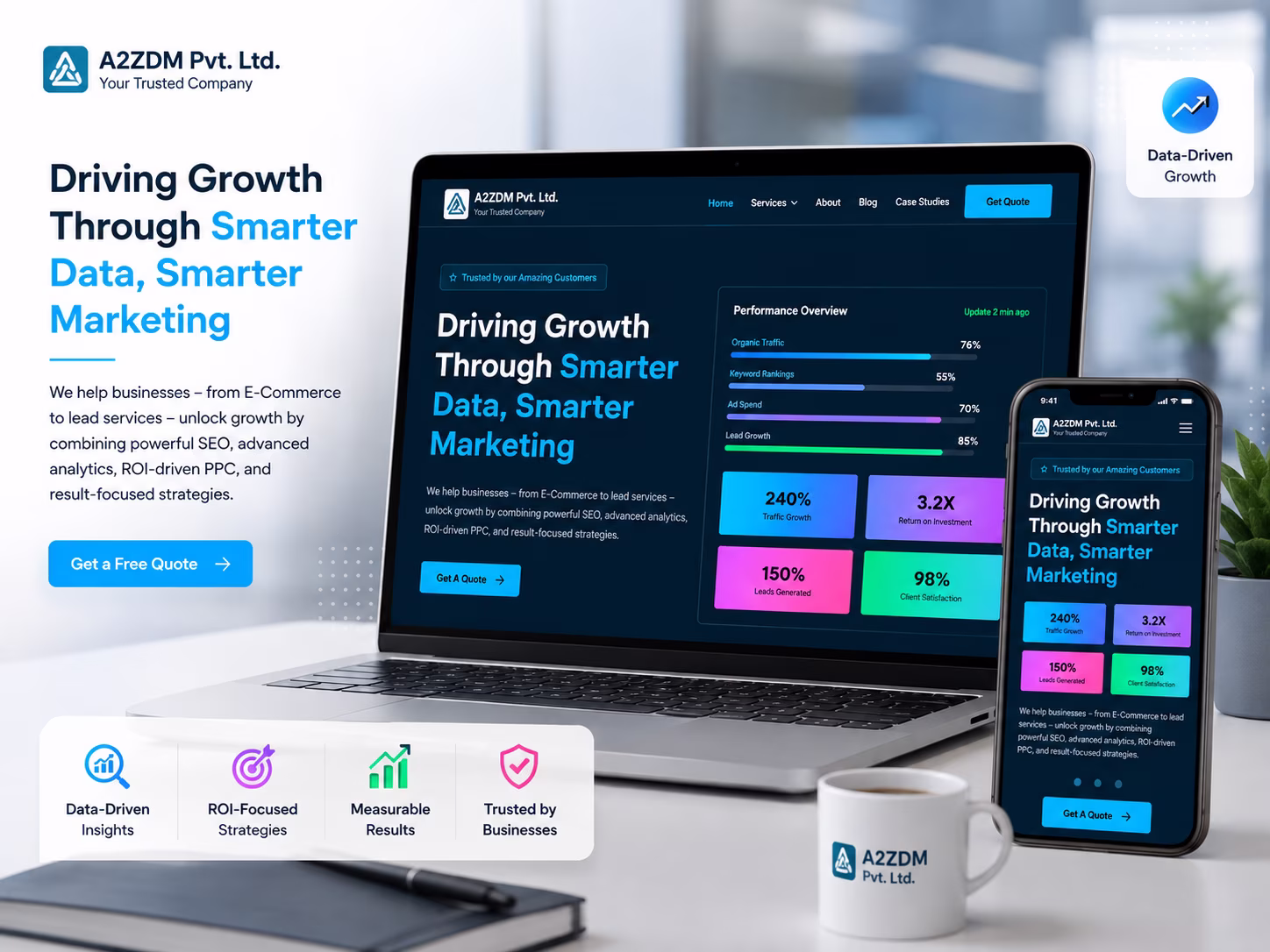 A2ZDM — Digital Marketing website by Business Sathi