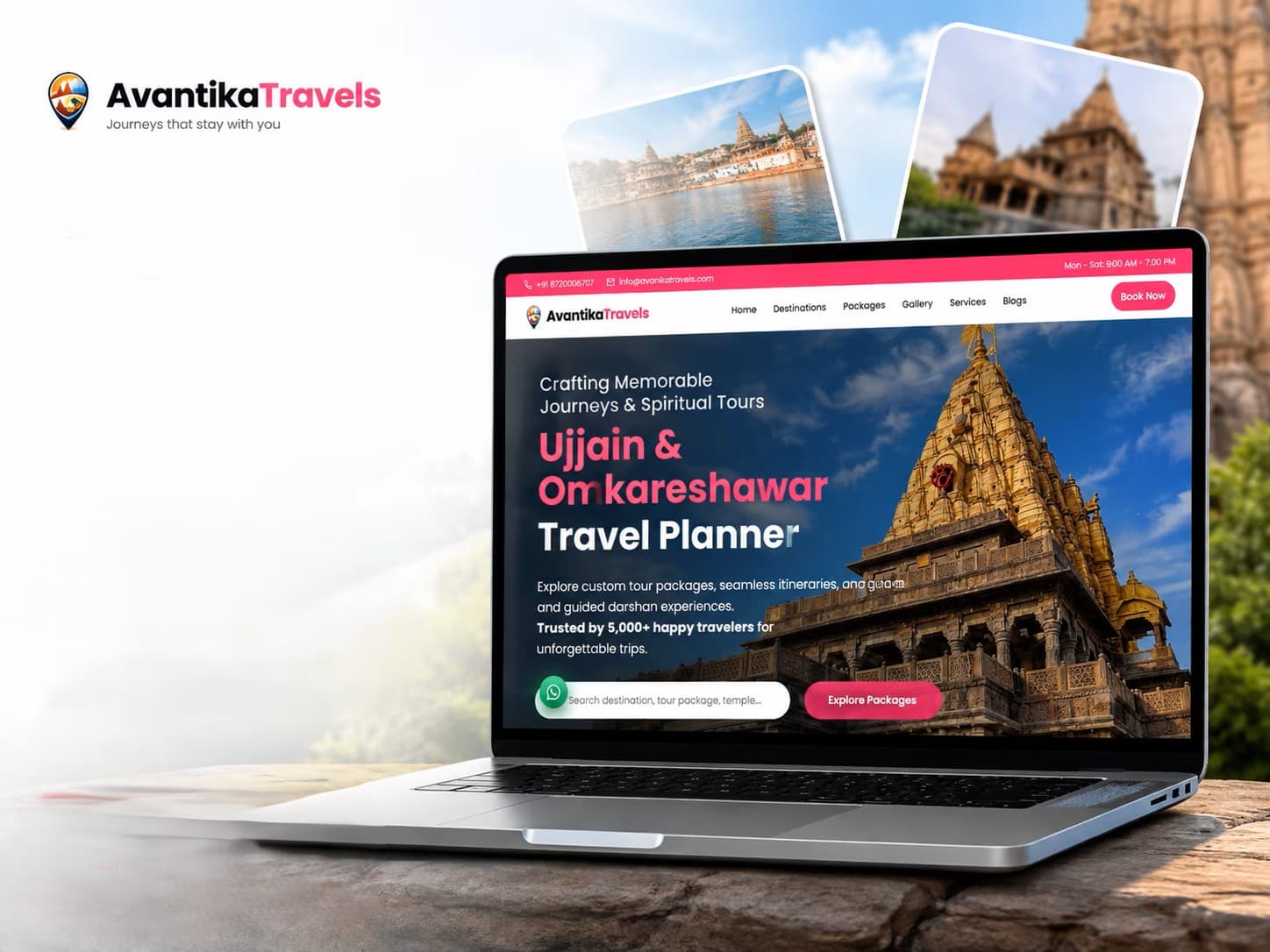 Avantika Travels — Travel & Tourism website by Business Sathi