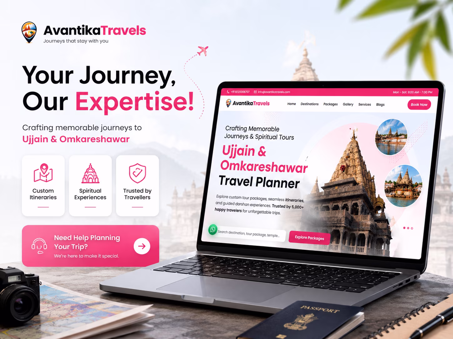 Avantika Travels — Travel & Tourism website by Business Sathi