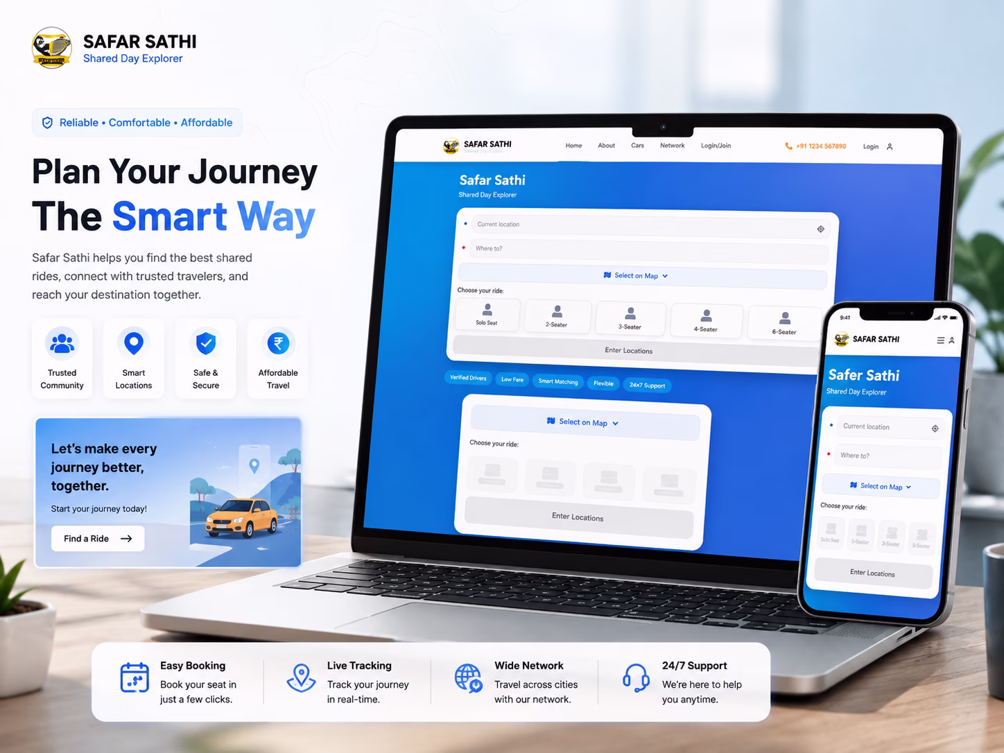 Safar Sathi — Transportation & Logistics website by Business Sathi